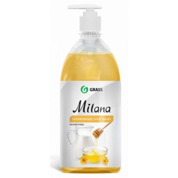 Жидкое крем-мыло Milana молоко и мед с дозатором 1000мл